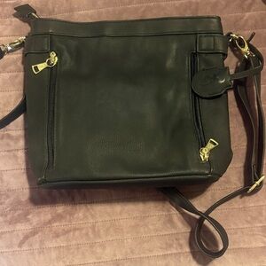 Browning Concealed Carry Black Leather Crossbody Bag